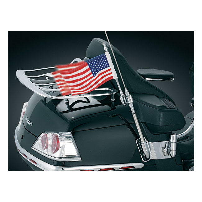 Kuryakyn, Antenna flag mount with us flag, chrome FLAGS Kuryakyn