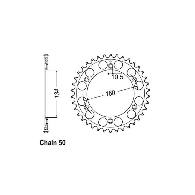 JT Rear Sprocket 1306.40 SPROCKETS REAR WHEEL Jt Sprockets