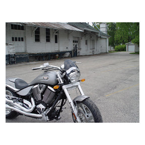 National Cycle Flyscreenr Ls Dark Tint, Chrome Windshield National Cycle