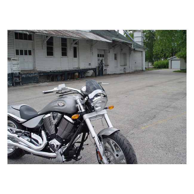 National Cycle Flyscreenr Ls Dark Tint, Chrome Windshield National Cycle