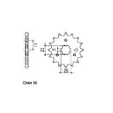 JT Front Sprocket 424/567.16 SPROCKETS TRANSMISSION Jt Sprockets