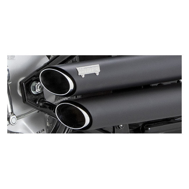 Vance & Hines, Twin slash staggered 2-2 exhaust, black Full Exhaust System Vance & Hines