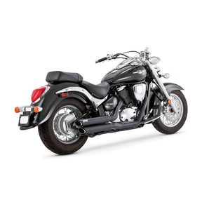 Vance & Hines, Twin slash staggered 2-2 exhaust, black Full Exhaust System Vance & Hines