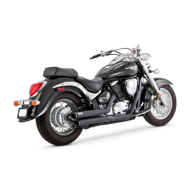 Vance & Hines, Twin slash staggered 2-2 exhaust, black Full Exhaust System Vance & Hines