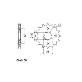 JT Front Sprocket 513.18 SPROCKETS TRANSMISSION Jt Sprockets
