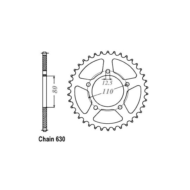 JT Rear Sprocket 336.35 SPROCKETS REAR WHEEL Jt Sprockets