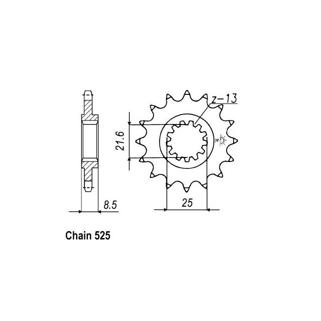 JT Front Sprocket 1537.16 SPROCKETS TRANSMISSION Jt Sprockets
