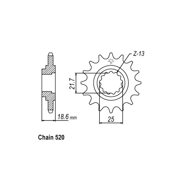 JT front sprocket 1538.15 SPROCKETS TRANSMISSION Jt Sprockets