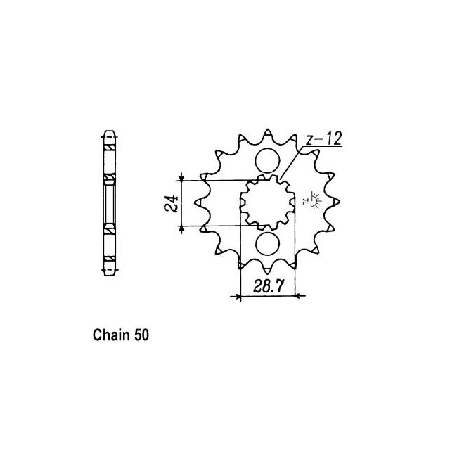 JT Front Sprocket 517.16 SPROCKETS TRANSMISSION Jt Sprockets