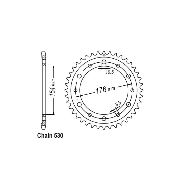 JT Rear Sprocket 1340.43 SPROCKETS REAR WHEEL Jt Sprockets