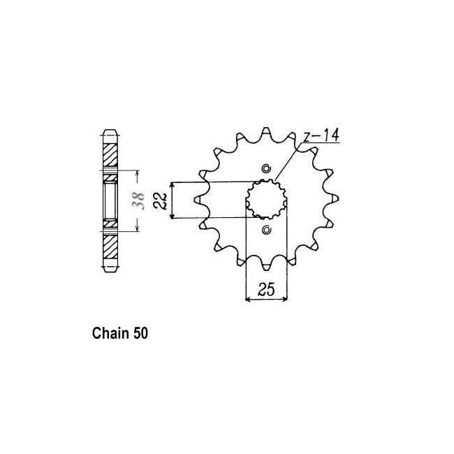 JT Front Sprocket 726.15 SPROCKETS TRANSMISSION Jt Sprockets