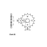 JT Front Sprocket 278.16 SPROCKETS TRANSMISSION Jt Sprockets