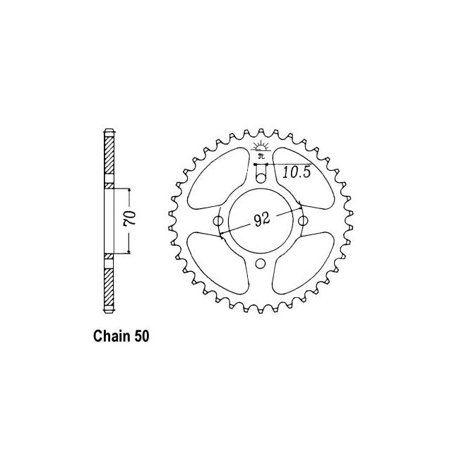 JT Rear Sprocket 476.44 SPROCKETS REAR WHEEL Jt Sprockets