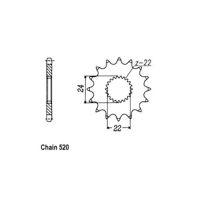 JT Front Sprocket 394.15 SPROCKETS TRANSMISSION Jt Sprockets