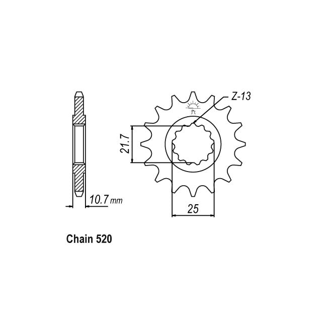 JT Front Sprocket 1595.16 SPROCKETS TRANSMISSION Jt Sprockets