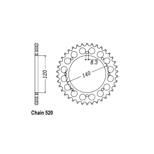 JT Rear Sprocket 487.46 SPROCKETS REAR WHEEL Jt Sprockets