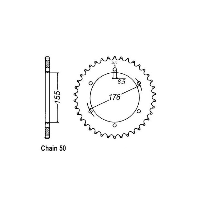 JT Rear Sprocket 2011.43 SPROCKETS REAR WHEEL Jt Sprockets