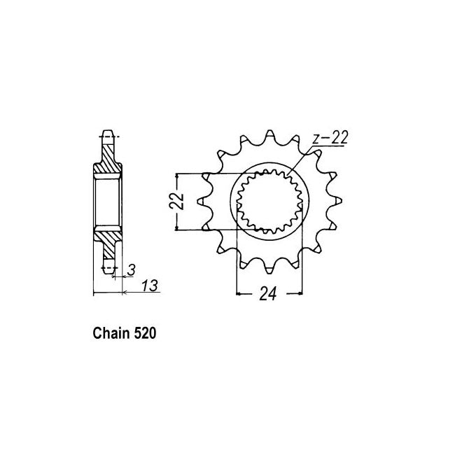 JT Front Sprocket 1126.16 SPROCKETS TRANSMISSION Jt Sprockets
