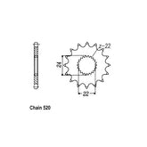 JT Front Sprocket 394.14 SPROCKETS TRANSMISSION Jt Sprockets