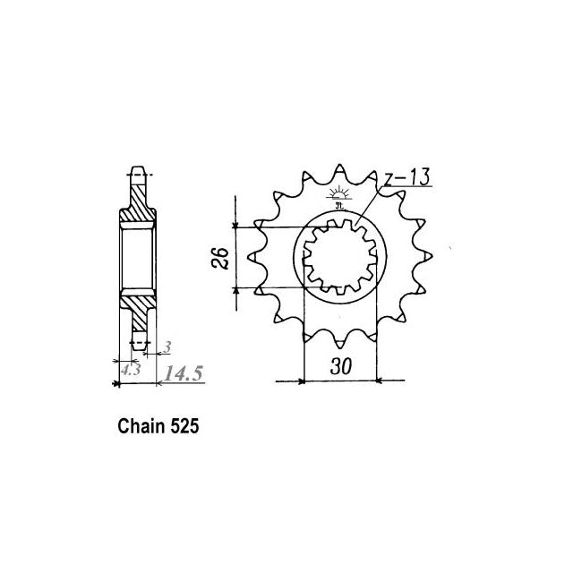 JT Front Sprocket 1332.17 SPROCKETS TRANSMISSION Jt Sprockets