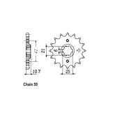 JT Front Sprocket 338.17 SPROCKETS TRANSMISSION Jt Sprockets