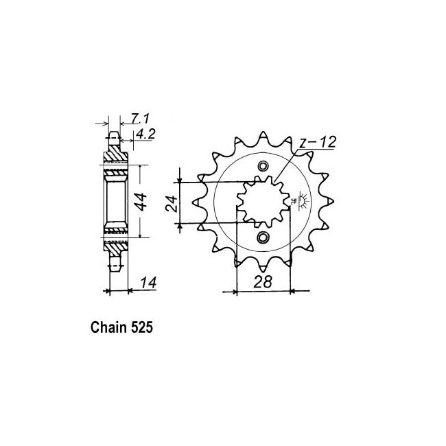 JT Front Sprocket 1372.17 SPROCKETS TRANSMISSION Jt Sprockets