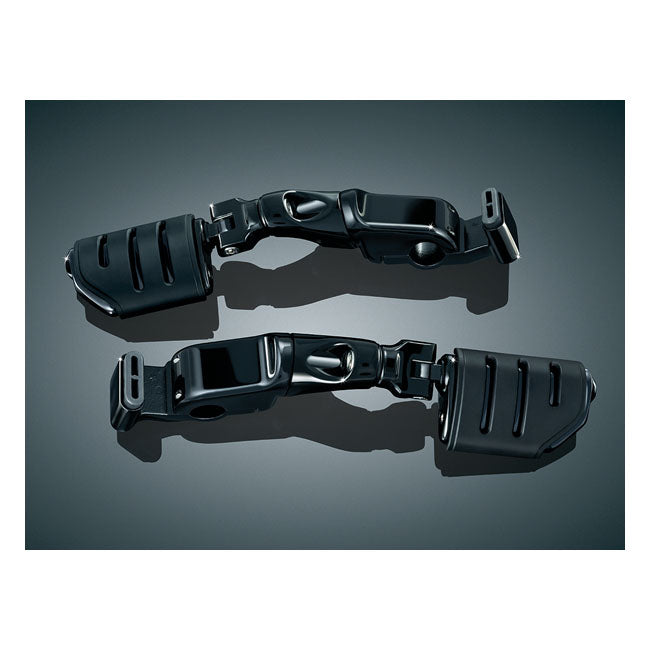 Kuryakyn, Ergo II cruise mounts with mini arms, gloss black FOOTPEGS Kuryakyn