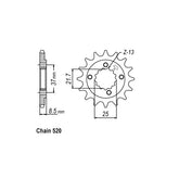 JT front Sprocket 1309.14 SPROCKETS TRANSMISSION Jt Sprockets