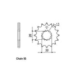 JT Front Sprocket 1180.18 SPROCKETS TRANSMISSION Jt Sprockets