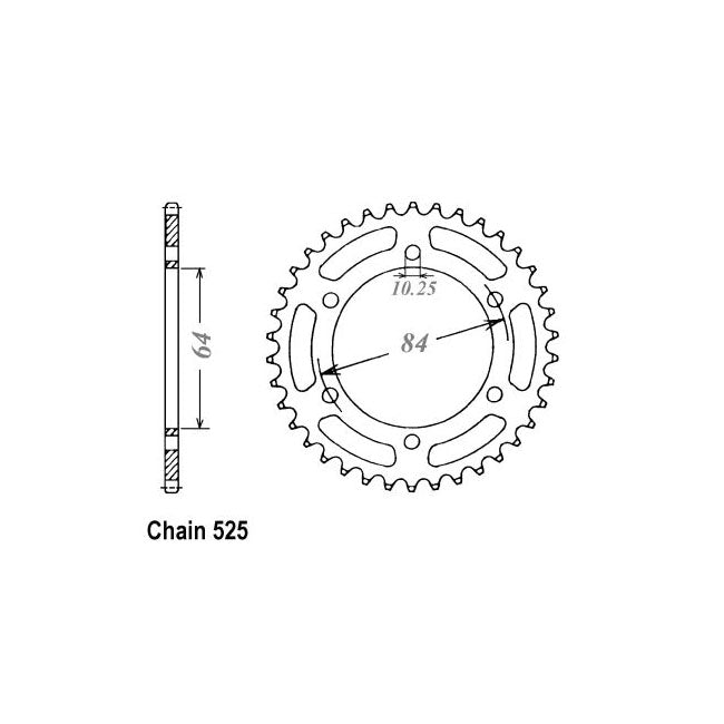 JT Rear Sprocket 812.41 SPROCKETS REAR WHEEL Jt Sprockets