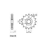 JT Front Sprocket 579.17 SPROCKETS TRANSMISSION Jt Sprockets
