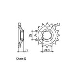 JT Front Sprocket 527.17 SPROCKETS TRANSMISSION Jt Sprockets