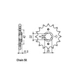 JT Front Sprocket 289.16 SPROCKETS TRANSMISSION Jt Sprockets