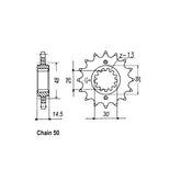 JT Front Sprocket 339.17 SPROCKETS TRANSMISSION Jt Sprockets