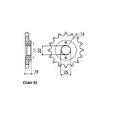 JT Front Sprocket 497.15 SPROCKETS TRANSMISSION Jt Sprockets