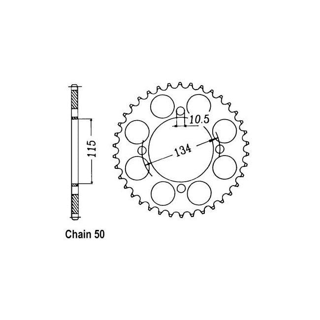 JT Rear Sprocket 718.46 SPROCKETS REAR WHEEL Jt Sprockets