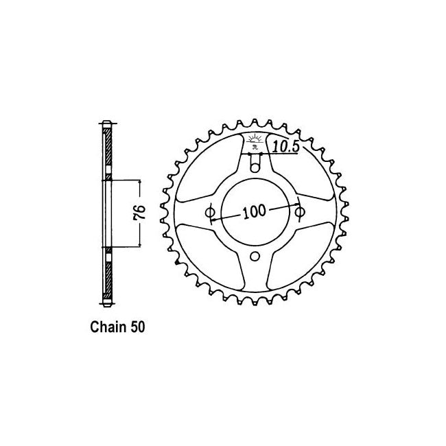 JT Rear Sprocket 824.46 SPROCKETS REAR WHEEL Jt Sprockets