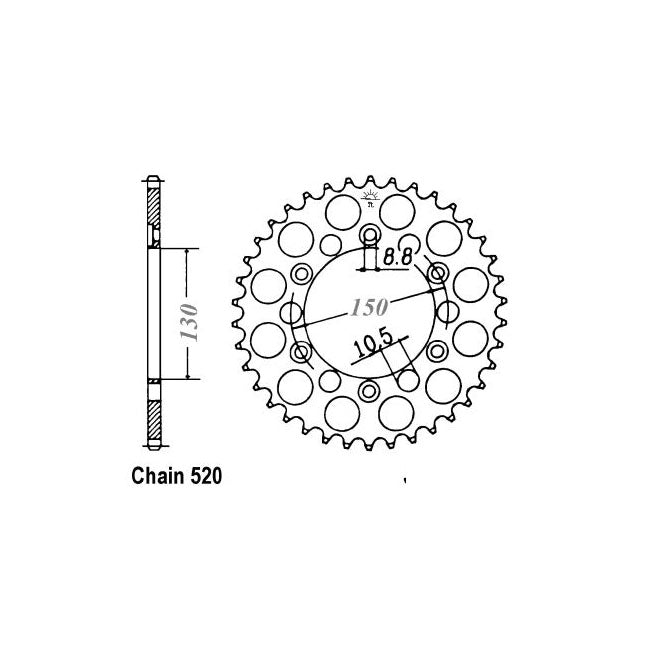 JT Rear Sprocket 245/305.42 SPROCKETS REAR WHEEL Jt Sprockets