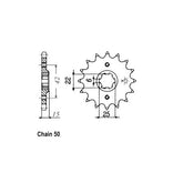 JT Front Sprocket 292.16 SPROCKETS TRANSMISSION Jt Sprockets