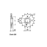 JT Front Sprocket 308.14 SPROCKETS TRANSMISSION Jt Sprockets