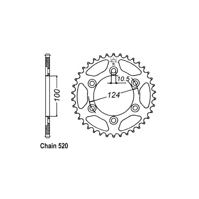 JT Rear Sprocket 735.38 SPROCKETS REAR WHEEL Jt Sprockets