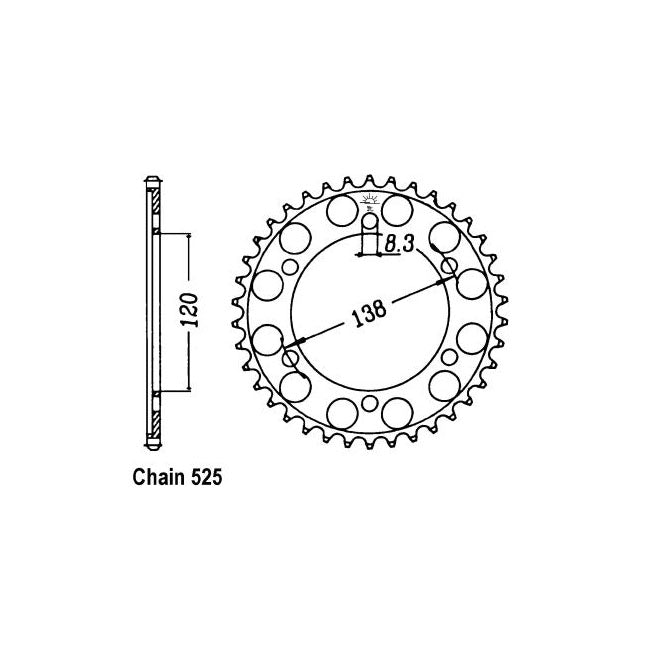 JT Rear Sprocket 312.40 SPROCKETS REAR WHEEL Jt Sprockets