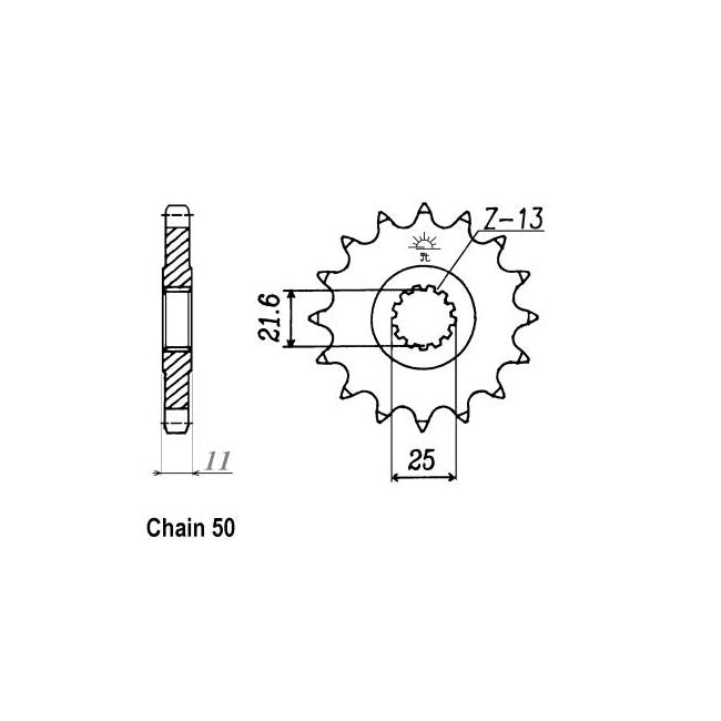 JT Front Sprocket 580.17 SPROCKETS TRANSMISSION Jt Sprockets