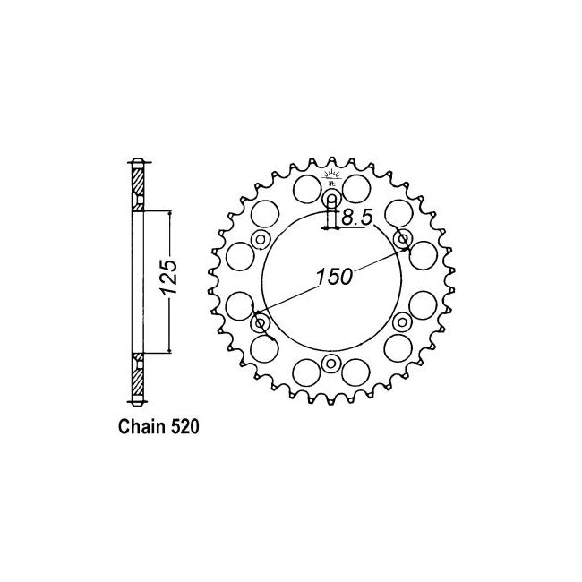 JT Rear Sprocket 897.42 SPROCKETS REAR WHEEL Jt Sprockets