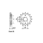 JT Front Sprocket 725.15 SPROCKETS TRANSMISSION Jt Sprockets