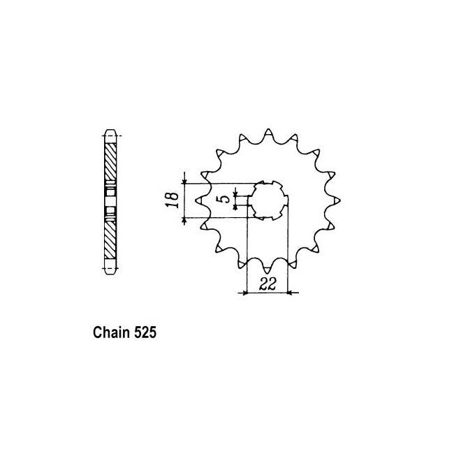JT Front Sprocket 419.14 SPROCKETS TRANSMISSION Jt Sprockets