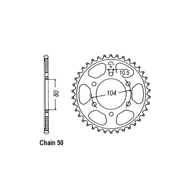 JT Rear Sprocket 488.38 SPROCKETS REAR WHEEL Jt Sprockets