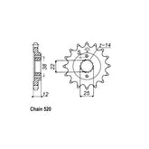 JT Front Sprocket 495.15 SPROCKETS TRANSMISSION Jt Sprockets