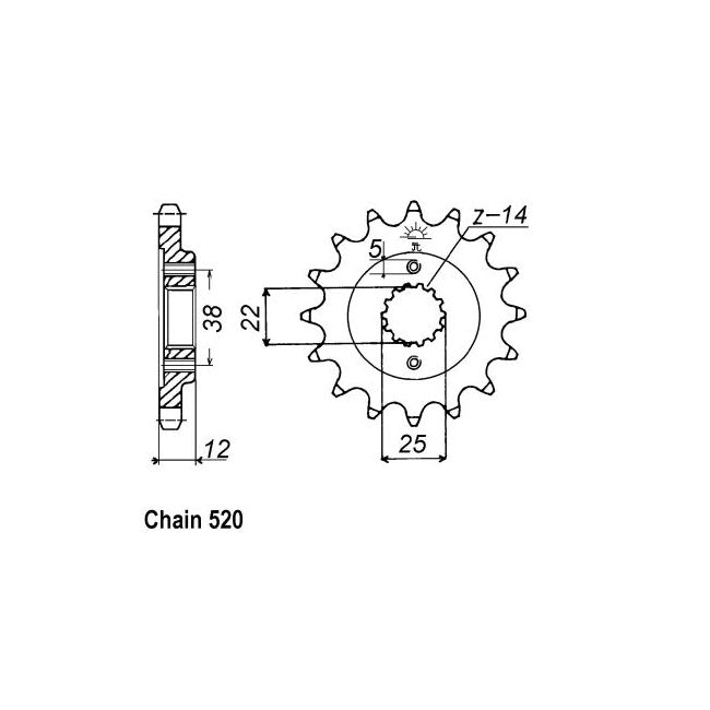 JT Front Sprocket 495.15 SPROCKETS TRANSMISSION Jt Sprockets