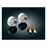 Kuryakyn, Front deep dish bezels w/smoke lenses, amber bulb TURN SIGNALS LENS AND VISOR KITS Kuryakyn